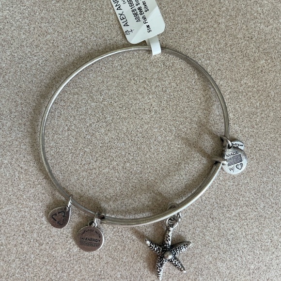 Alex and Ani Silver Starfish Energy Bangle New *Retired* - Picture 2 of 4